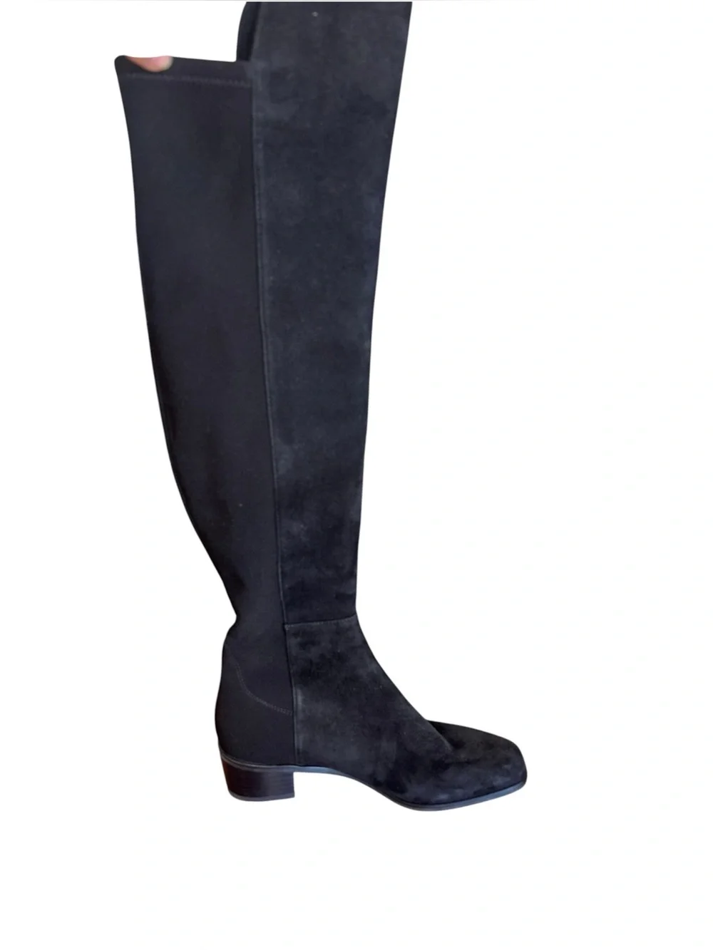 Stuart Weitzman Reserve Suede Over-the-Knee Boots in Black